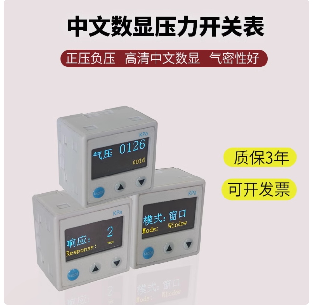 中文数显真空压力传感器DP101